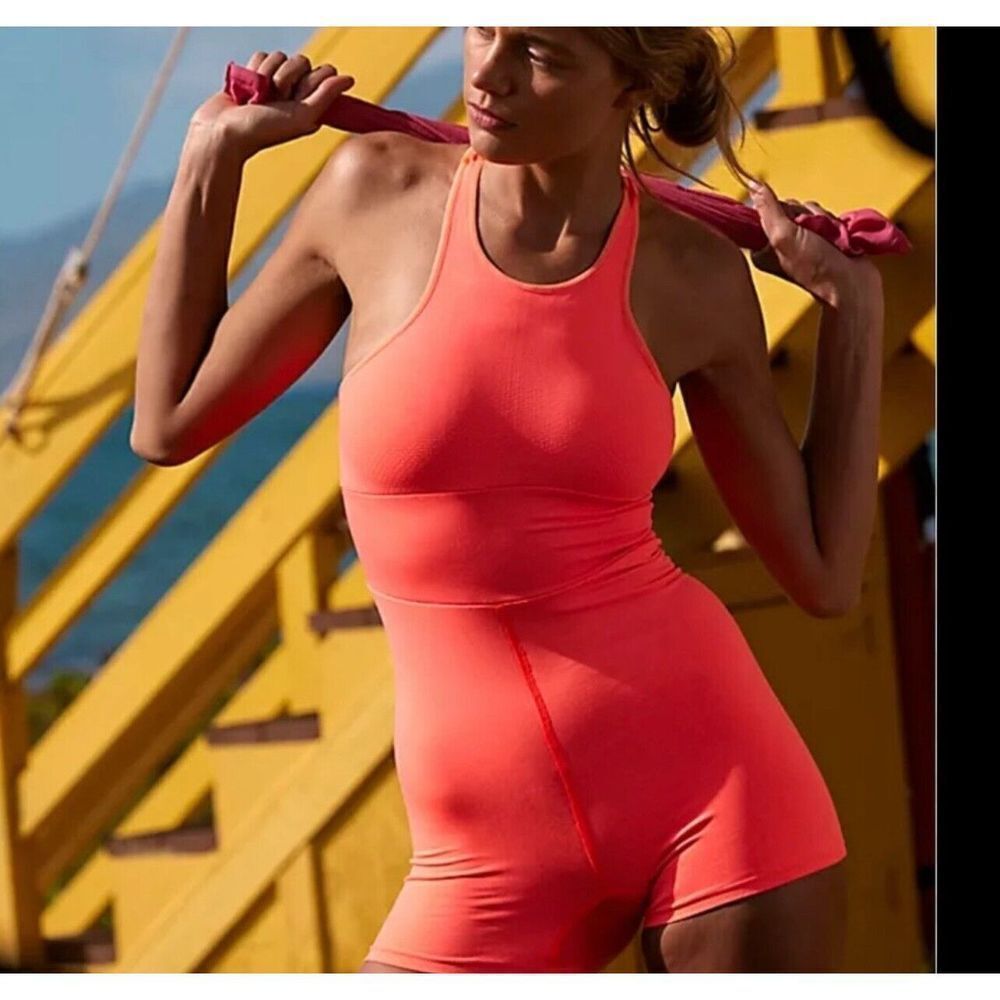 Free People Neon Pink Romper